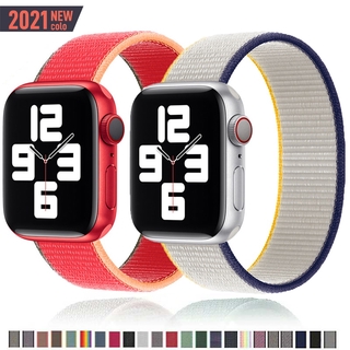 Nylon Loop Strap For Apple Watch band 44mm 40mm 42mm 38mm Smartwatch Belt correa belt Bracelet iWatch Series 4 5 SE 6 Watchband