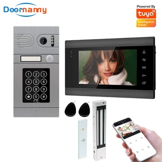 Doornanny Video Intercom With Lock For Home Apartment WiFi Wireless VideoDoorbell DoorPhone Password
