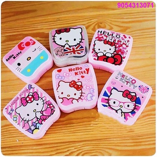 UIGTYUG8899✢⊕NEW Hello Kitty Contact Lens Case Compact Carrying Mirror