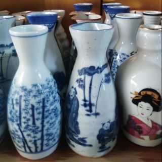 Japanese Ceramic Sake Jars or Vase