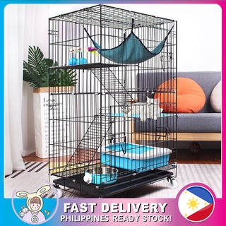 Foldable Cat Cage Pet Cages Easy Assemble Kitten Hedgehog Hamster pet 2/4 Layer Stackable Cat Cage