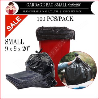 100pcs Small [9x9x20"] Garbage Bag Plastic Bag Trash Bag Roll Basurahan Trash Can Bin Tita Approved