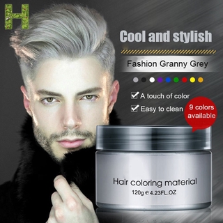 Temporary Hair Color Wax Hairstyle Pomade Cream Disposable Hair Dye Hair Styling Wax for Men and Women 4.23 oz