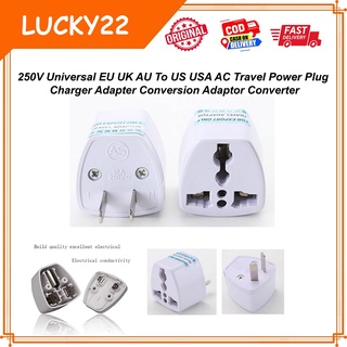 250V Universal EU UK AU To US USA AC Travel Power Plug Charger Adapter Conversion Adaptor Converter