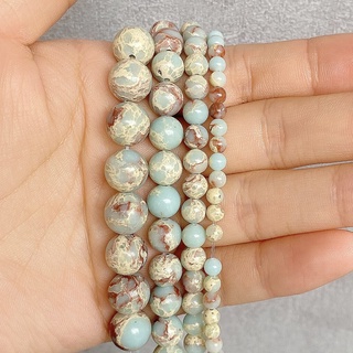 Loose Round Spacer Bead Natural Shoushan Stone Beads Set for Jewelry Making Popular Accessories