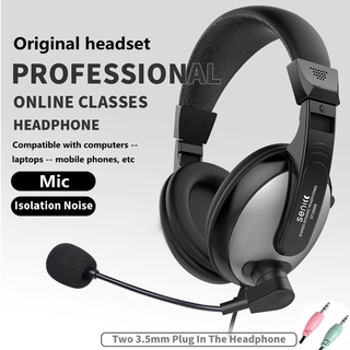 Wired 3.5mm Gaming Headphones Noise Canceling Headset With Mic Microphone For PC PS4 Computer
