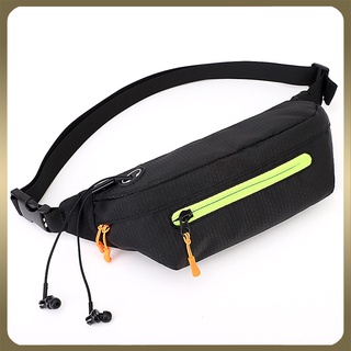 With Headphone Jack Chest Bag Nylon Waist Bag Lightweight Belt Bag Outdoor Sports Mobile Phone Bag Unisex