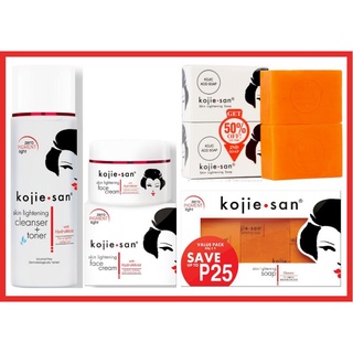 Kojie.San Skin Lightening Kojic soap/Cleanser + Toner/Face Cream with HydroMoist Product (1)