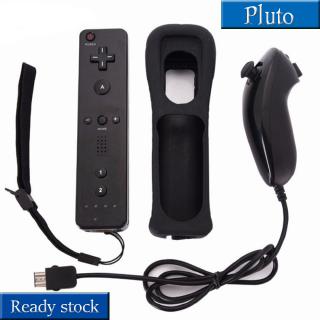 Wireless Remote Controller + Nunchuck with Silicone Case Accessories for Nintendo Wii Game Console I