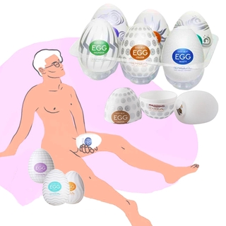 1PCS/ 6PCS Egg Cup Portable EGG G-spot Stimulator Massager Vaginal Silicone With Lubricant (1)