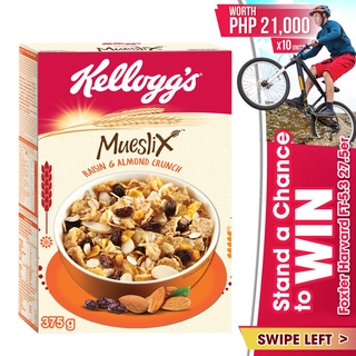 Kellogg's Mueslix Raisin and Almond Crunch Cereal 375g