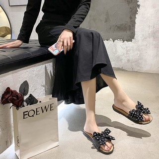 New Bowknot Slippers Summer Wear Beach Sandals and Slippers Flowers women shoes
