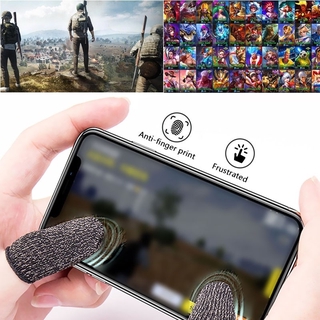 2PCS Gaming Sweatproof Gloves Mobile Finger Sleeve Touch Screen Phone Game Thumb Cover for PUBG