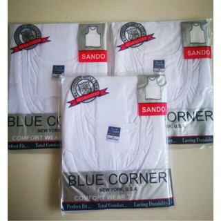 Blue Corner White Sando For Men