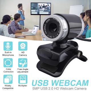 5 MP USB 2.0 HD Webcam Camera With Noise Reduction Microphone Rotatable Computer Camera For PC Computer Laptop