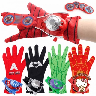 Kids Spiderman Ironman Batman Launcher Gloves Children Action Figure Toys Boys