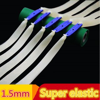 5pcs thickened 1.5mm flat rubber band high elastic solid color shooting hunting slingshot accessorie