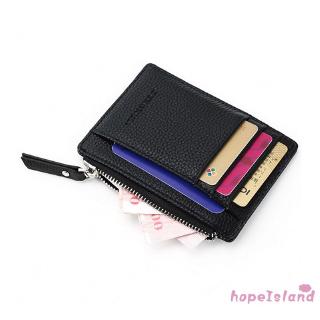 Wallet slim money clip credit card holder ID Faux leather