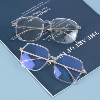 Transparent glasses frame, big frame is thin and fashionable Korean style anti-blue light glasses