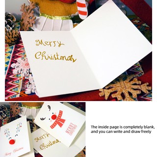 3D Creative Christmas New Year Greeting Card Clown Nose DIY Cartoon Blessing Cards Gift (4)