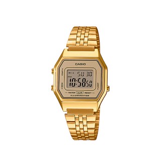 Casio LA680WGA-9DF Vintage Digital Gold Stainless Steel Strap Watch For Women