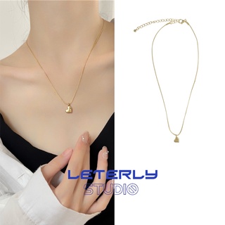 Korean simple peach heart necklace personality clavicle chain F663