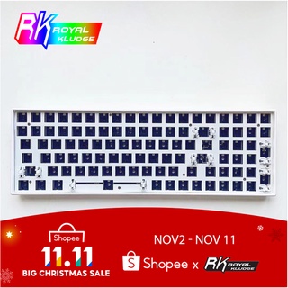 ROYAL KLUDGE RK100/RK860 2.4G Tri-modes 100 Keys RGB Hot-swappable Mechanical Keyboard Kit-Without Switch and K