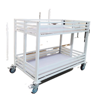 ▥✜Clothing promotion platform push stall trolley foldable supermarket float stall shelf special car outdoor mobile