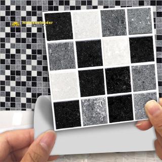 FL 18Pcs/Set Self Adhesive Waterproof Stickers Marble Mosaic Wall Art Kitchen Tile