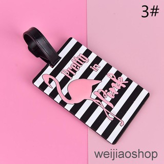 【spot goods】♀┅Flamingo Luggage Tag Travel Accessories Suitcase ID Address Holder Boarding Tag