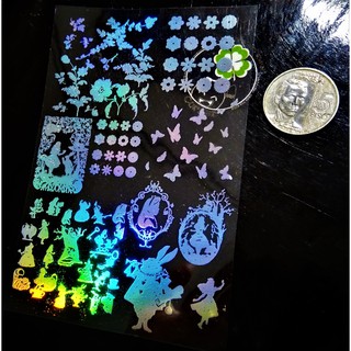 UV resin and Epoxy Resin: Holographic film for resin pieces (Alice in Wonderland Garden)