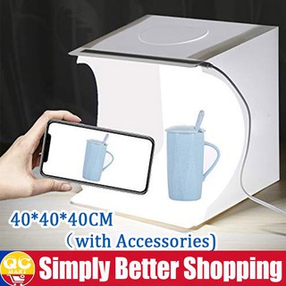 White Photo Studio 40CM Folding Portable LED Light Box Studio Soft Box Lghting Tent Kit Photo