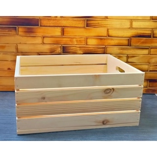 Wooden Crate Box Storage Bin (large)