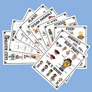 20 Themes A4 English Word Flash Card Mind Map Learning Toys