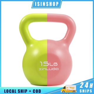 ️[inStock] FITNESS 15LBS Candy Color Kettlebell Sports High Quality Premium Weight Lift Kettle bell