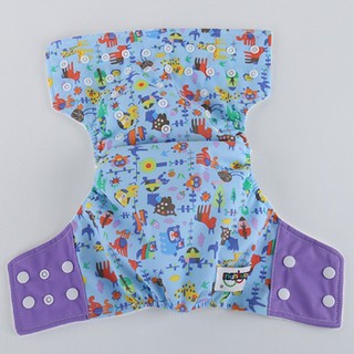 Baby Washable Cloth Diaper Cover Waterproof Cartoon Diapers Reusable Nappy[S] (9)