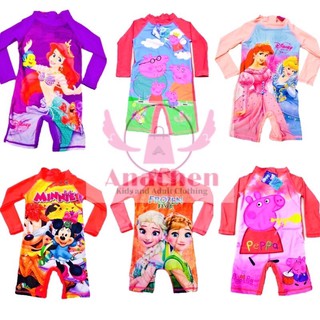 Baby Kids Swimwear Character Over All Rashguard for Kids Girls Swmming Suit