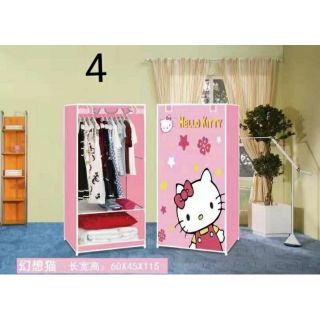 COD Hello Kitty Design 3D Wardrobe Cabinet Clothes Storage (1)