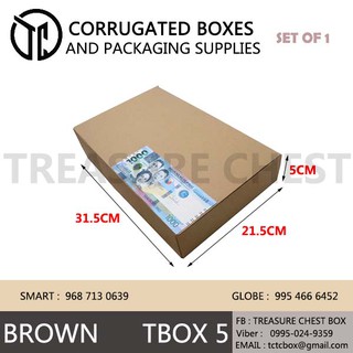 ON HAND Carton box TBOX-5 corrugated packaging Kraft Lowest price/ Brown Kraft Mailer Corrugated Box