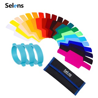 Selens SE-CG20 Flash Color Gels Filter +Two Blue Grip Kits Universal