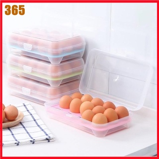 365 15 Grids Portable Egg Storage Box Egg Fresh Box Refrigerator Tray Container Double