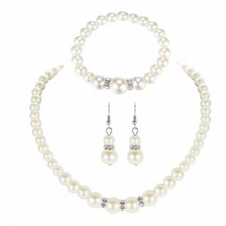 Fashion Pearl Set Necklace/Bracelet/Earrings 3in1 PARTY NEED #36003