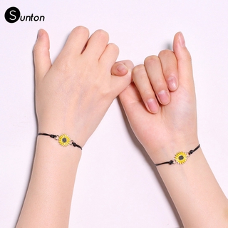 2Pcs Korea Adjustable Lovers Bracelet Set Friendship Paper Card Bracelet Wax Wire Woven Bracelet Gif