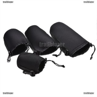TBPH 4 pcs Neoprene Soft for DLSR Camera Lens Pouch Case Bag Protector S+M+L+XL Size joie
