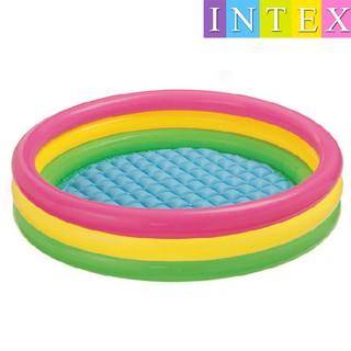 114cm Intex 3-Ring Inflatable Outdoor Swimming Pool