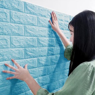 3D Brick Pattern Wallpaper Sticker for Home Wall Decoration Wall paper 3D Wall Panel 3D Wallpaper DIY Self Adhensive 3D Brick Wall Stickers Living Room Decor Foam Waterproof Wallpaper (1)