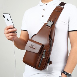 New Kangaroo Men Casual Shoulder Bag Chest Messenger Bag Sports Fashion sling bag