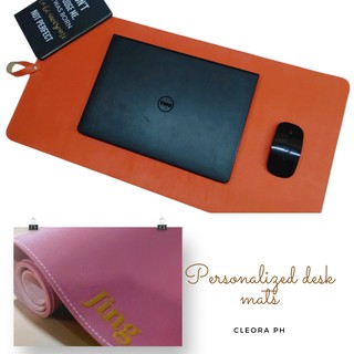 Cleora PH PERSONALIZED/PLAIN Laptop pad/Desk mat Non-slip, Water Resistant, Vegan Leather
