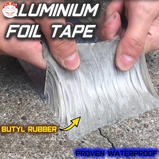 Aluminum Foil Butyl Rubber Tape Self Adhesive Waterproof for Roof Pipe Marine Repair