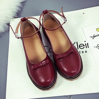 Fashion Vintage Round Toe Flat Flats Lolita Loafers (1)